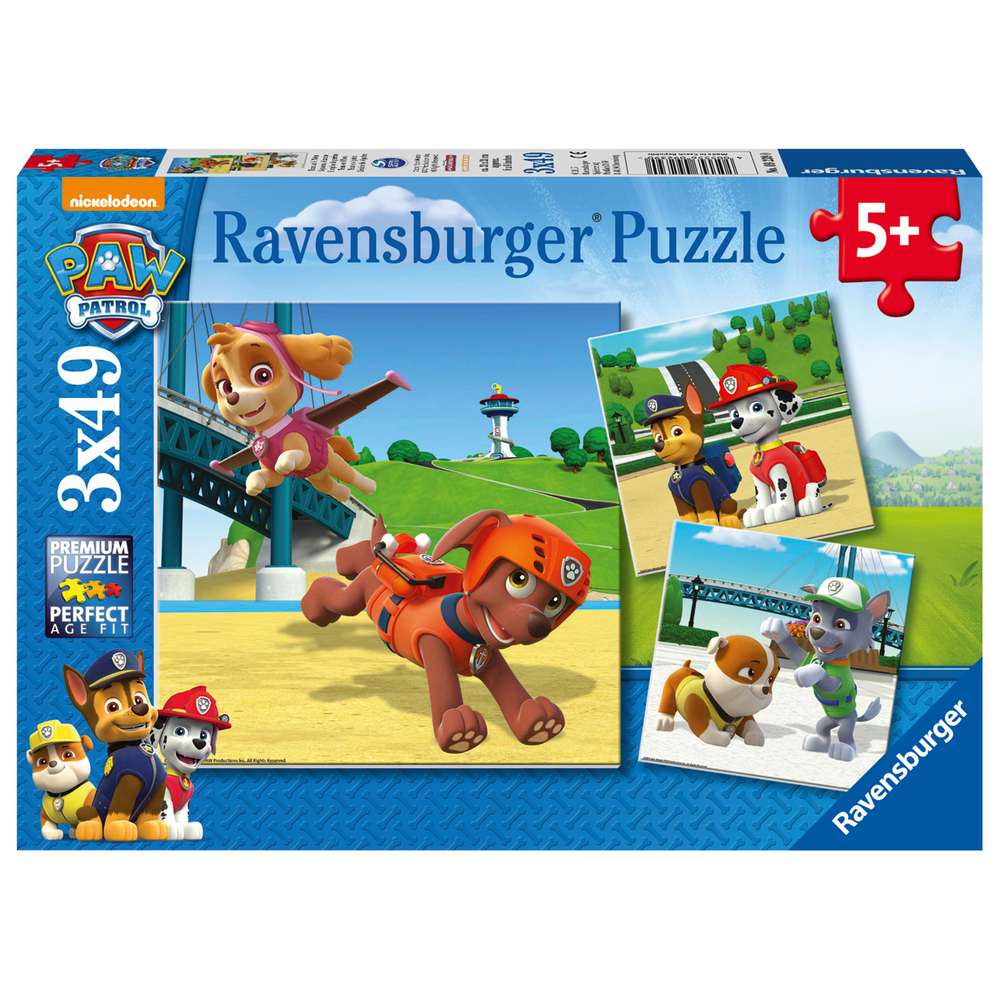 Produktabbildung Ravensburger Puzzle 3x49 Teile Paw Patrol Team auf 4 Pfoten