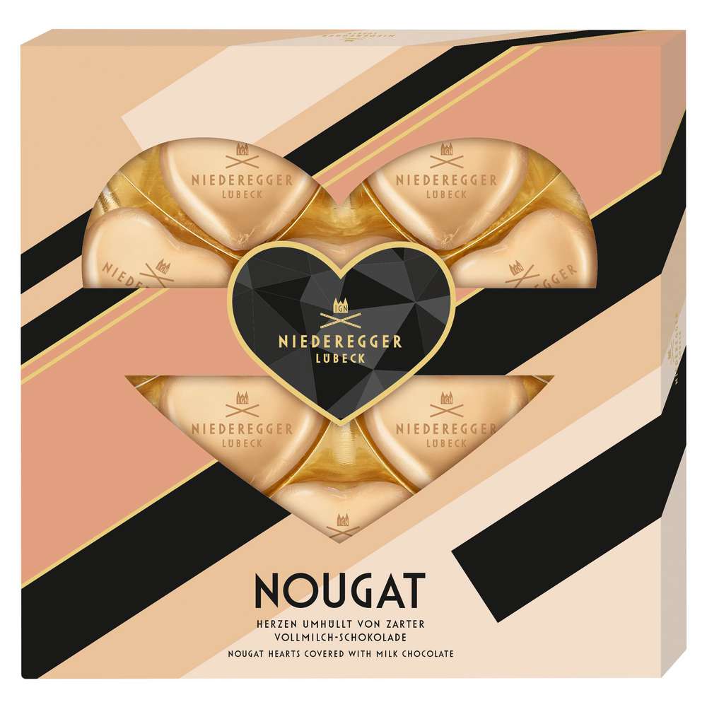 Produktabbildung Niederegger Nougat-Herzen, Pralinen