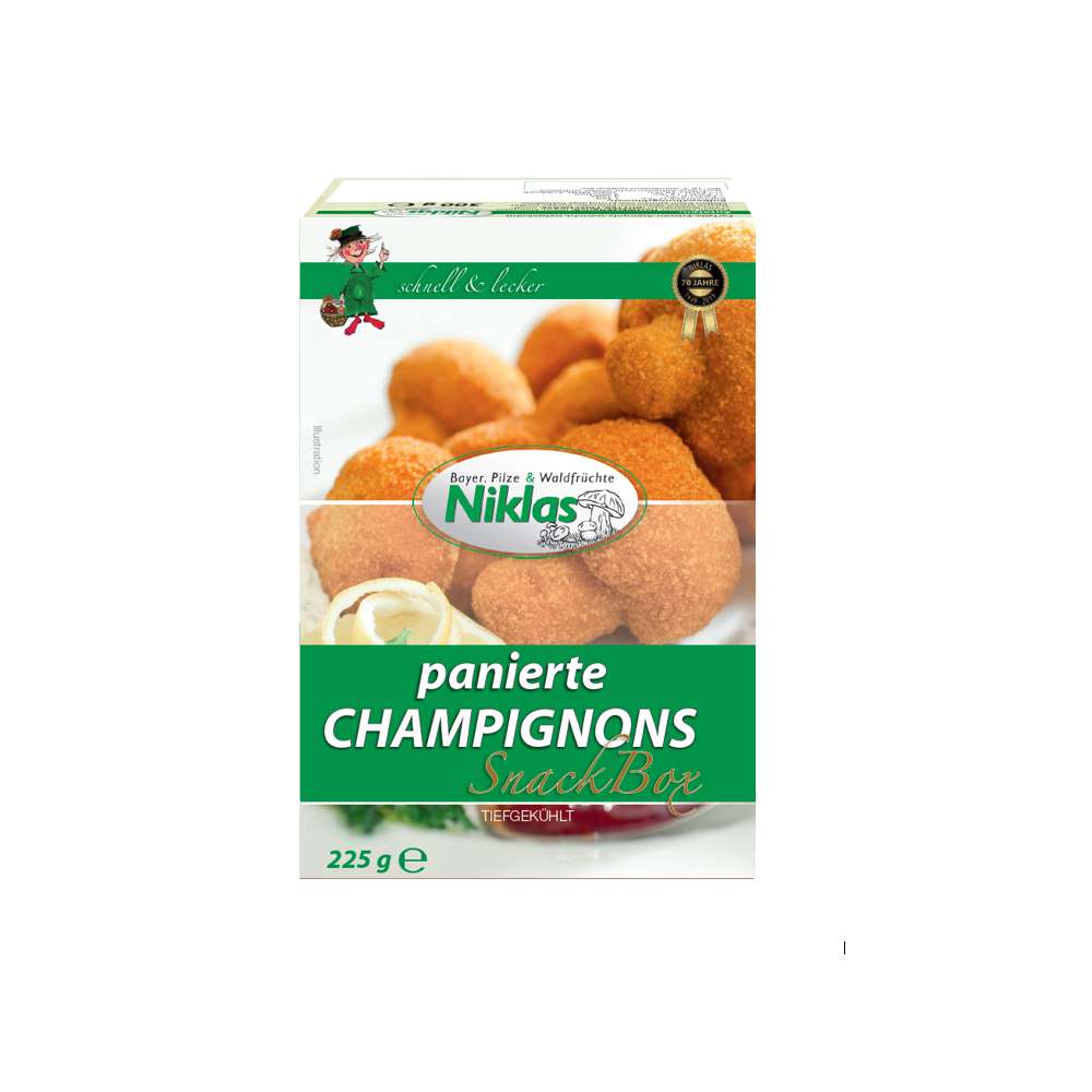 Produktabbildung Niklas SnackBox Panierte Champignons, tiefgekühlt