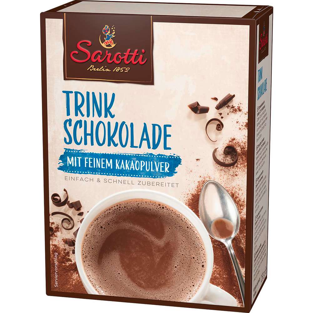 Produktabbildung Sarotti Trinkschokolade mit feinem Kakaopulver