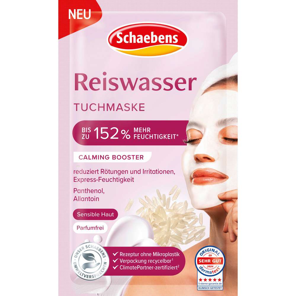Produktabbildung Schaebens Tuchmaske Reiswasser