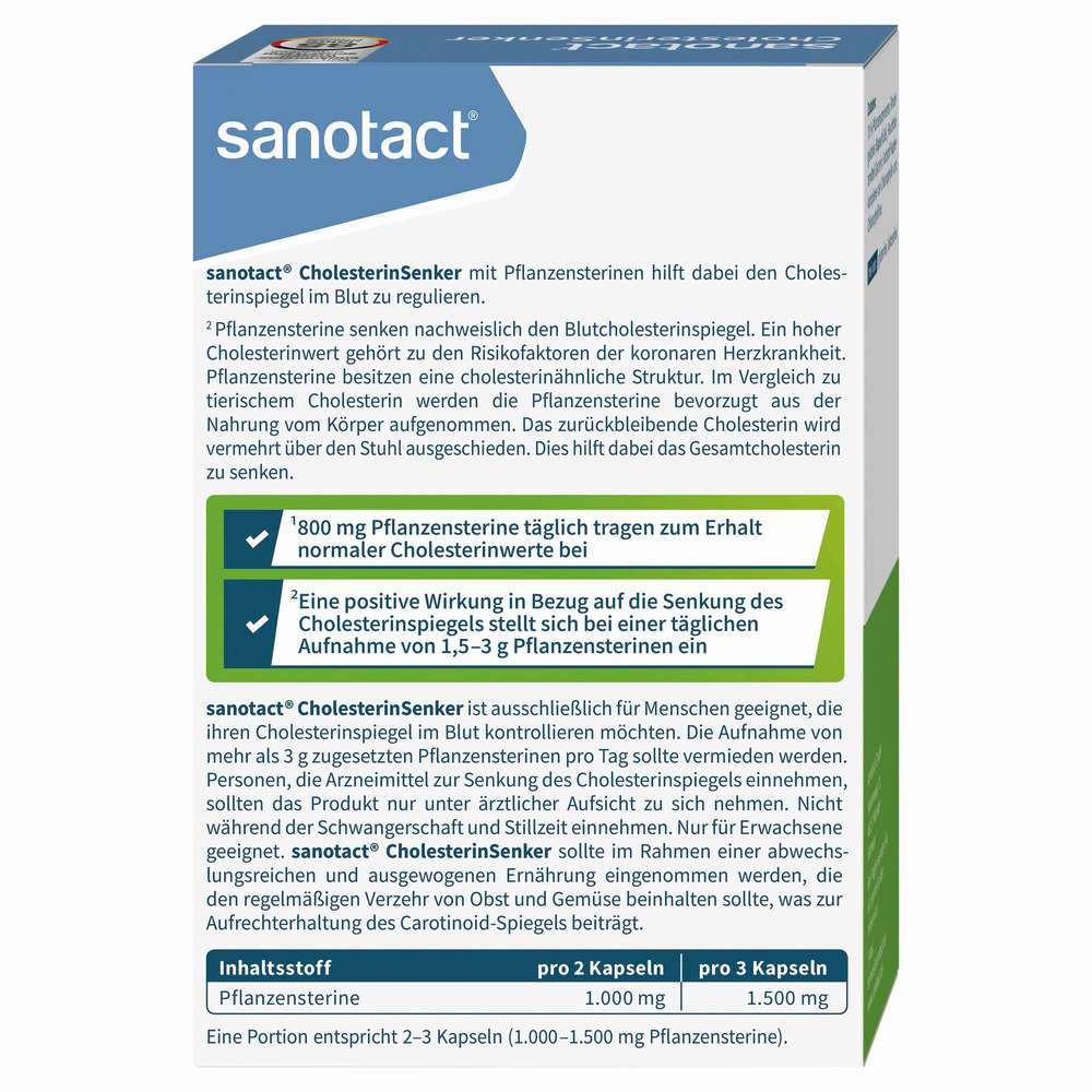 Produktabbildung sanotact Cholesterin Senker