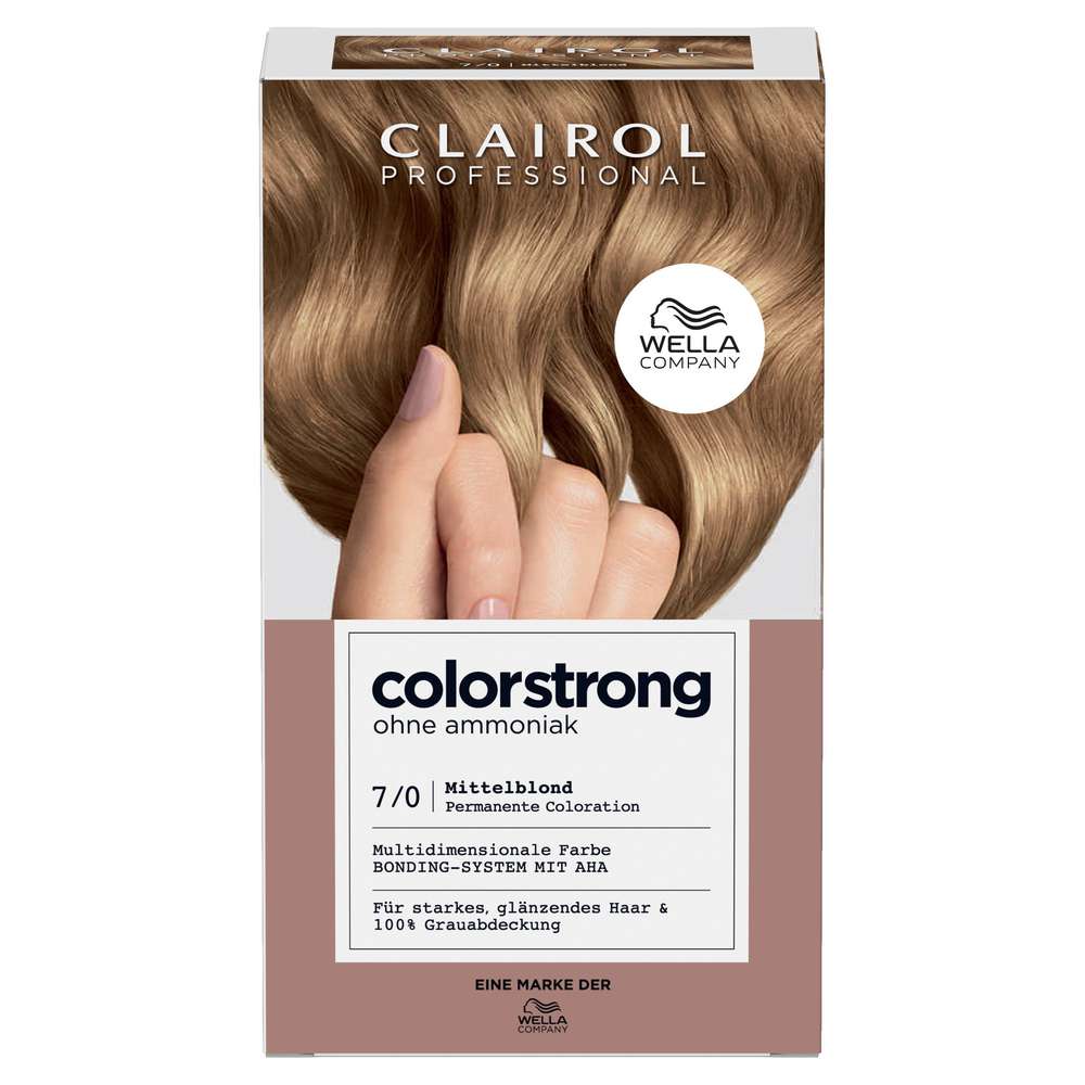 Produktabbildung Clairol Haarfarbe Colorstrong ohne Ammoniak, 7/0 Mittelblond