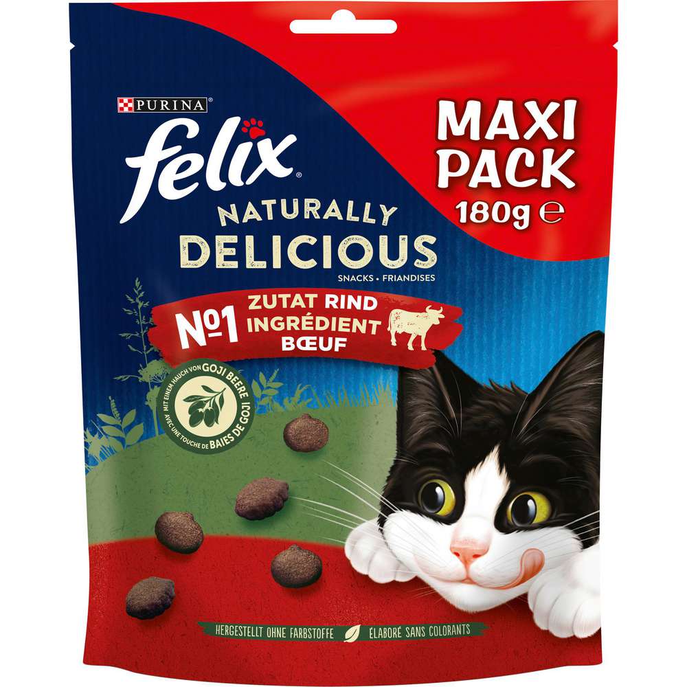 Produktabbildung Felix Katzen-Snack Naturally Delicous, Rind/Gojibeere
