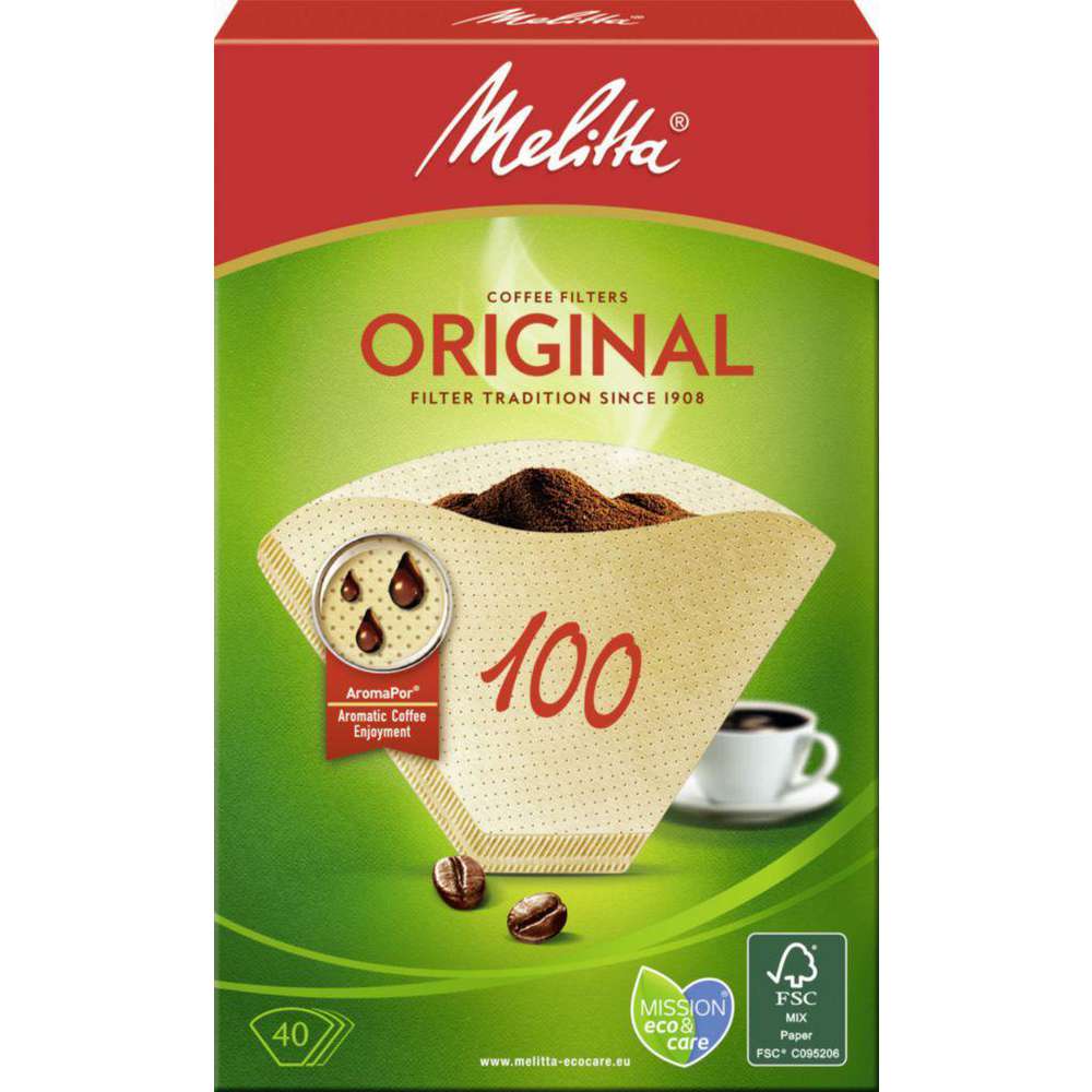 Produktabbildung Melitta Kaffee-Filtertüten, Original 100, naturbraun