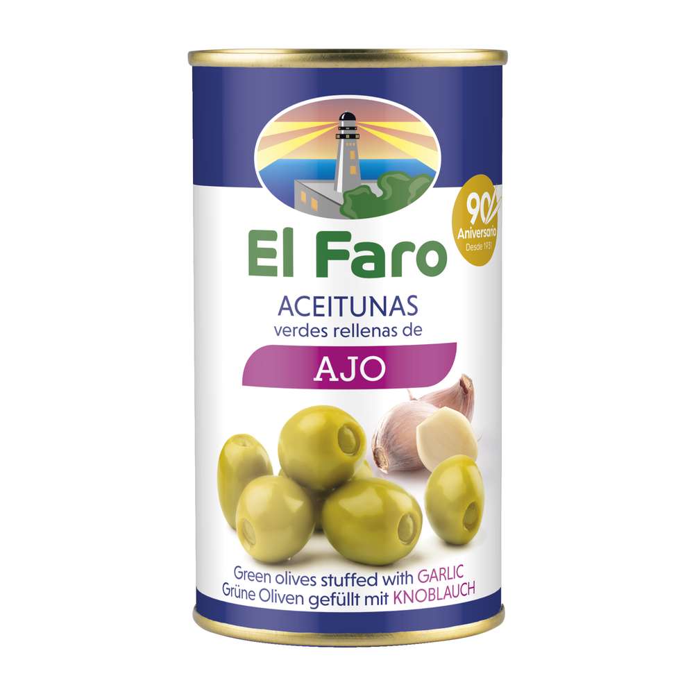 Produktabbildung El Faro Oliven mit Knoblauch