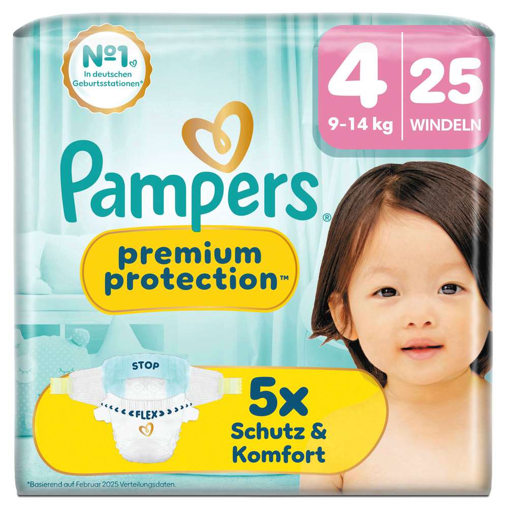 Produktabbildung Pampers Windeln Premium Protection, Größe 4 Maxi 9-14 kg