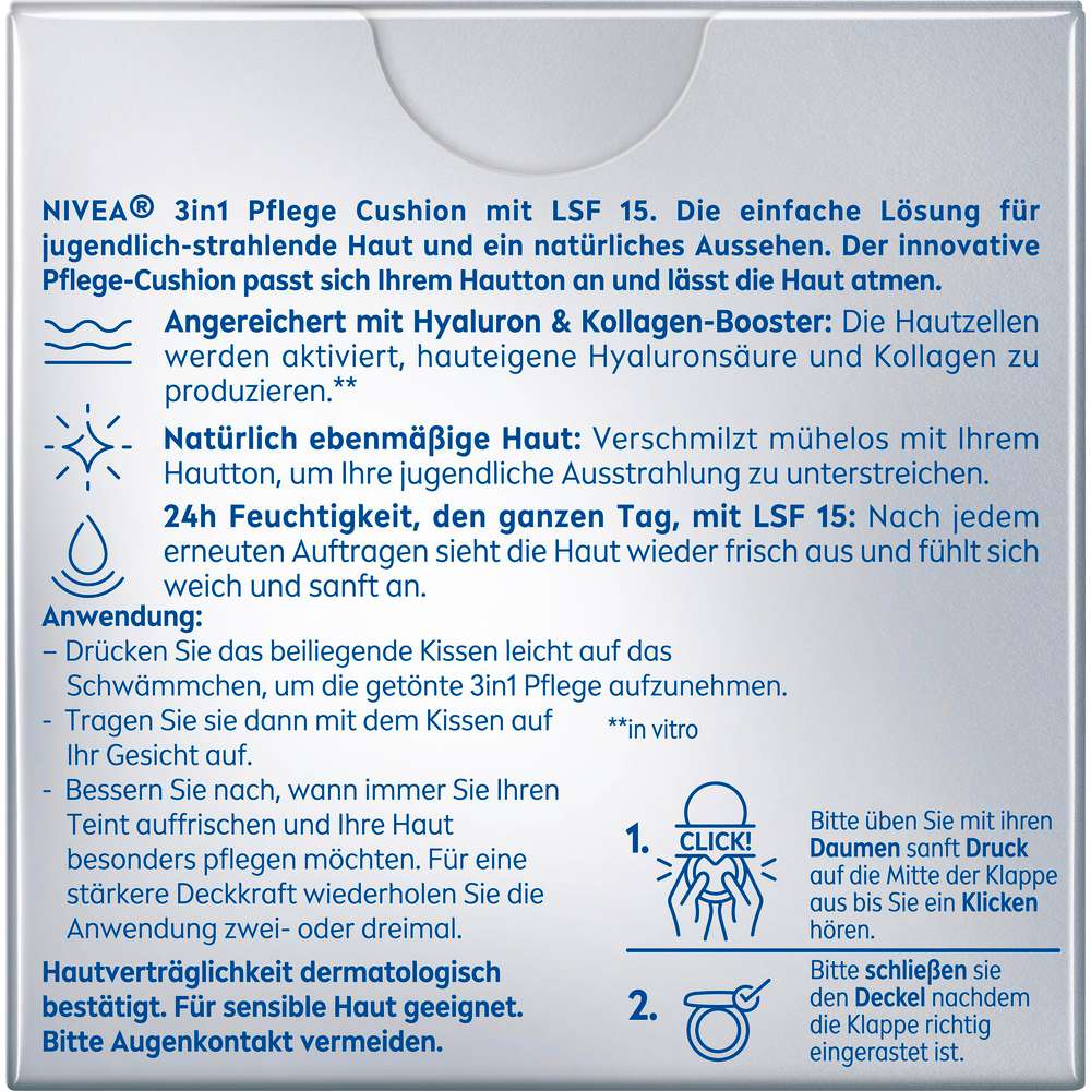 Produktabbildung Nivea Hyaluron Cellular Filler 3 in 1 Pflege Cushion, Dunkel 03