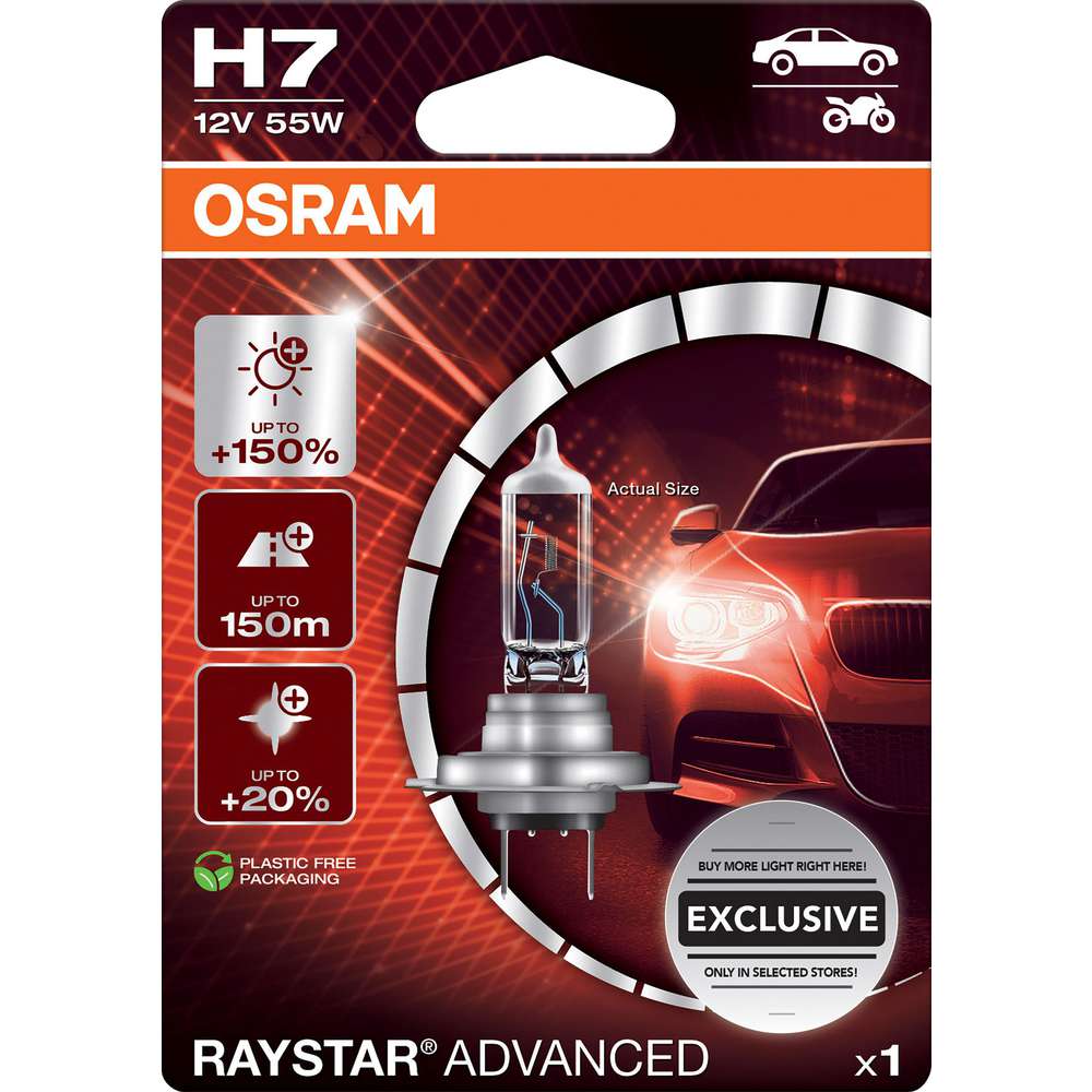 Produktabbildung Osram Scheinwerferbirne H7 Raystar Advanced