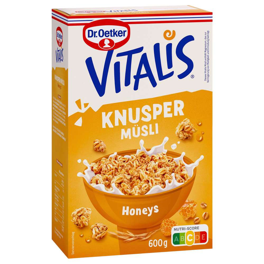 Produktabbildung Dr. Oetker Knusper-Müsli Vitalis, Honeys
