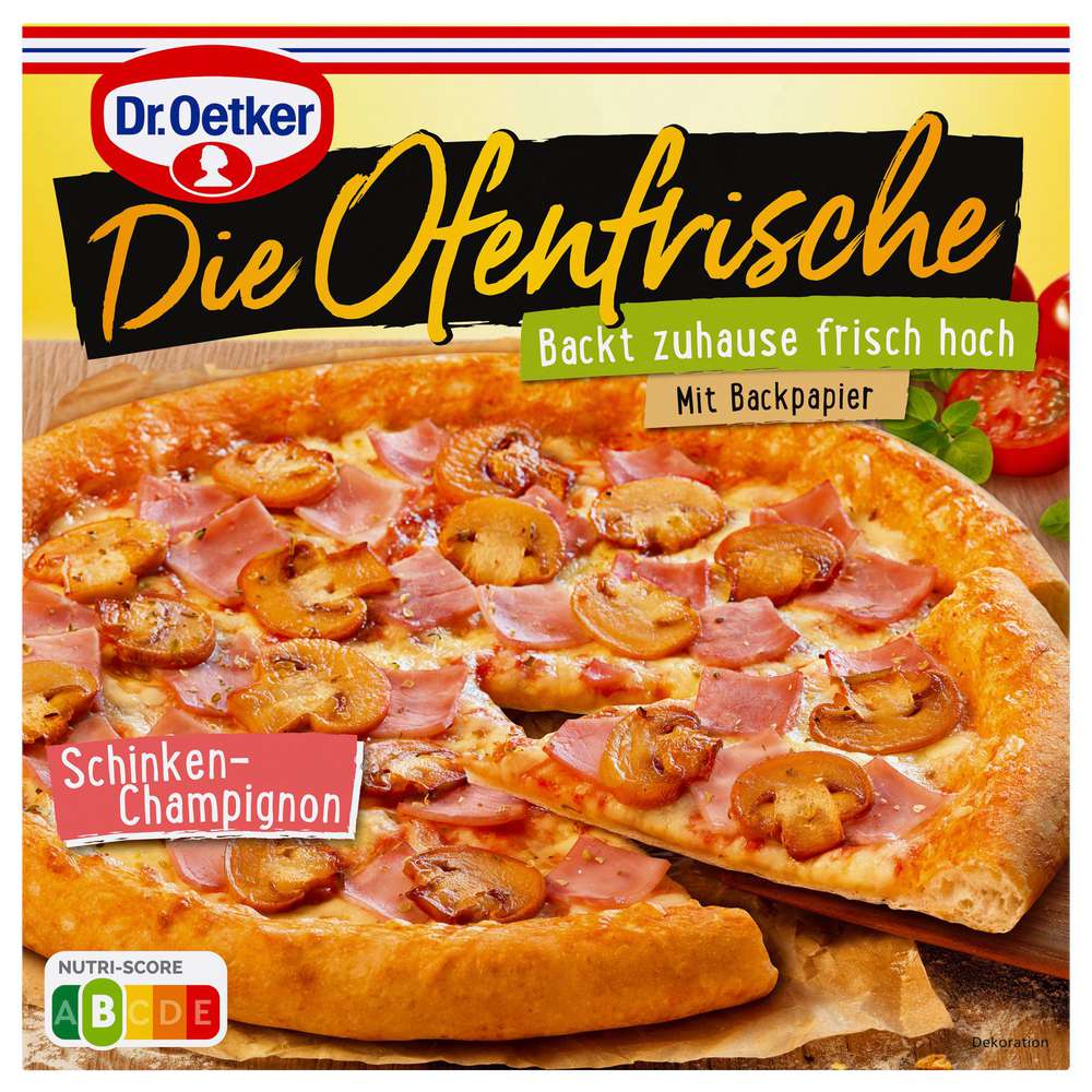 Produktabbildung Dr. Oetker Pizza Ofenfrische Schinken-Champignon, tiefgekühlt