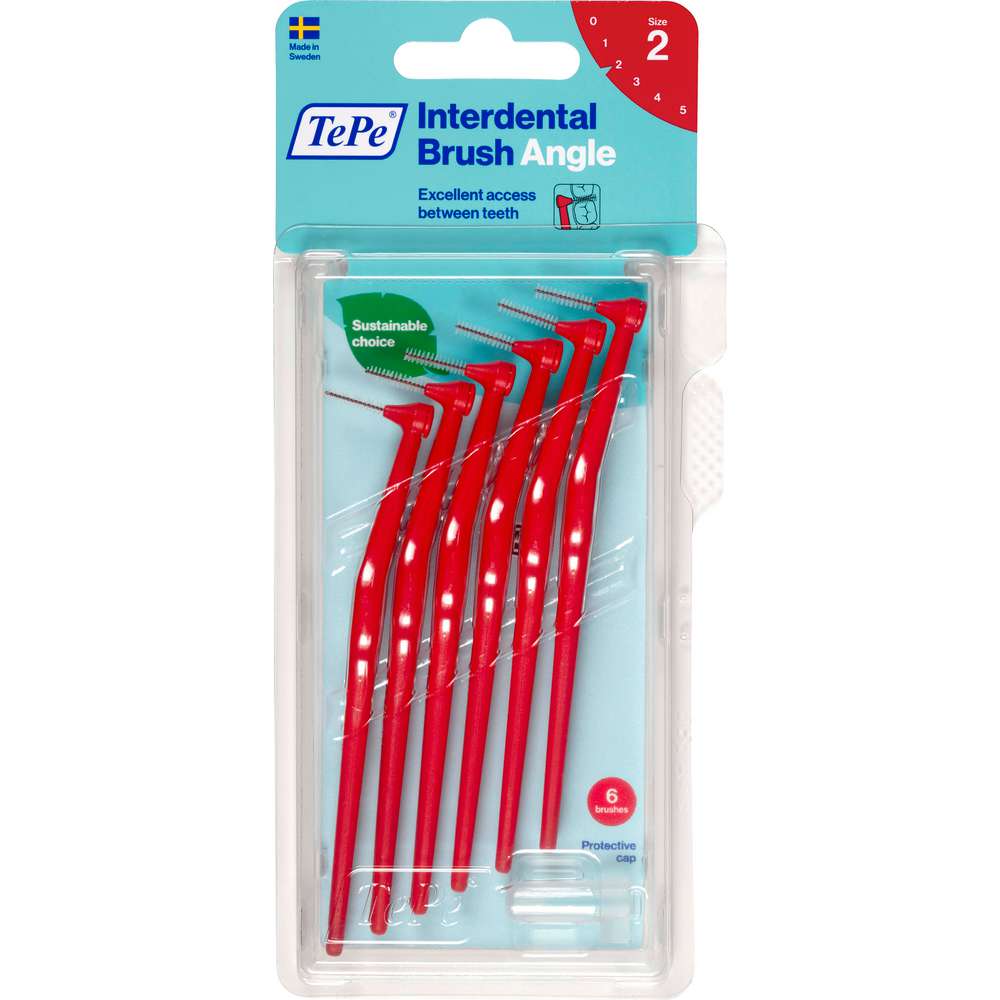 Produktabbildung TePe Interdental-Bürsten Angle Iso 2, rot
