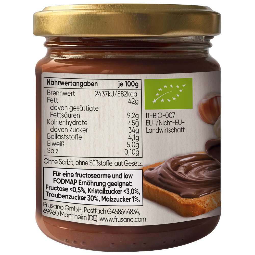 Produktabbildung Frusano Bio Nuss-Nougat-Creme Vegan