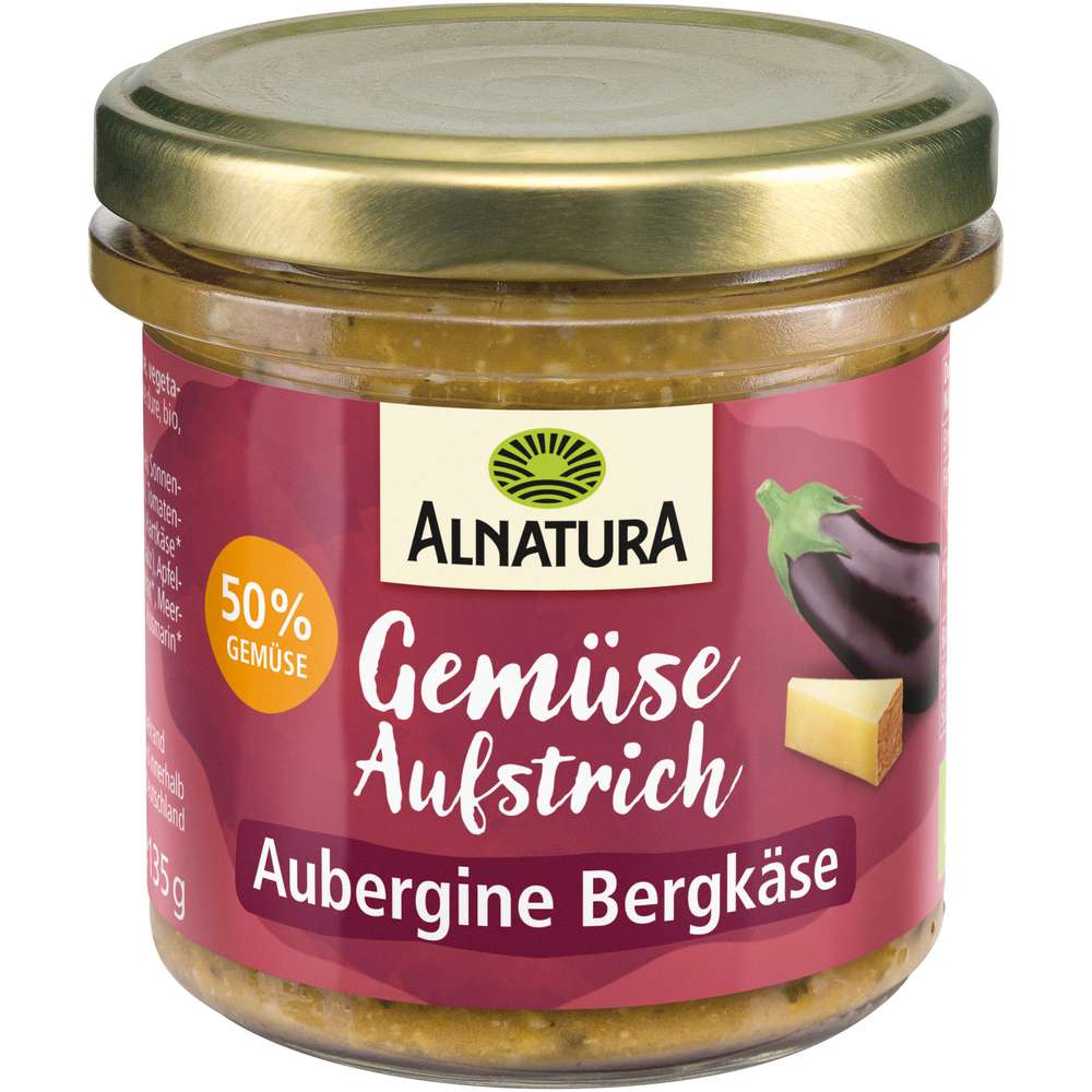 Produktabbildung Alnatura Gemüseaufstrich Aubergine Bergkäse