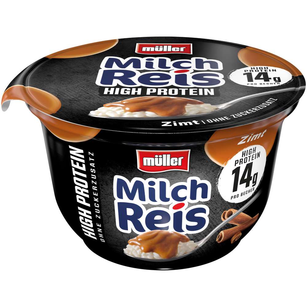 Produktabbildung Müller Milchreis High Protein Zimt, ohne Zuckerzusatz