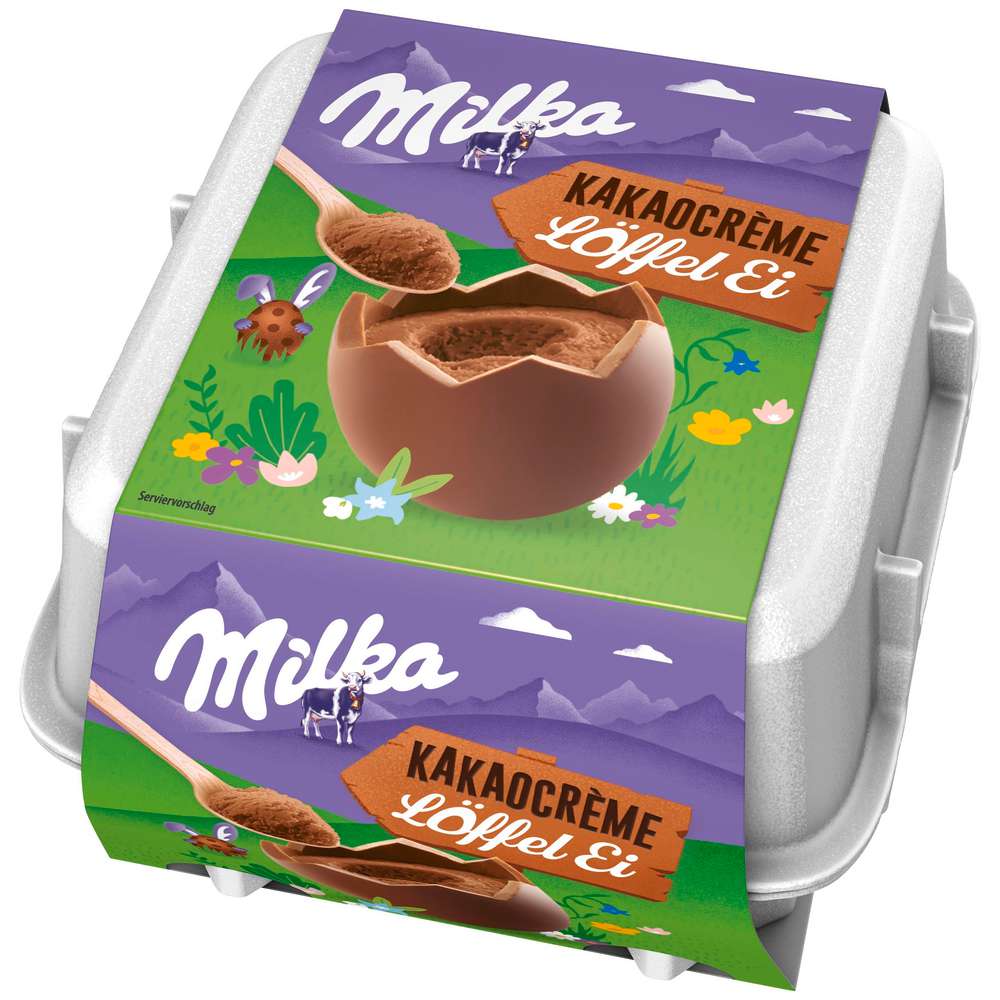 Produktabbildung Milka Schokoladen Löffel Ei, Kakaocrème