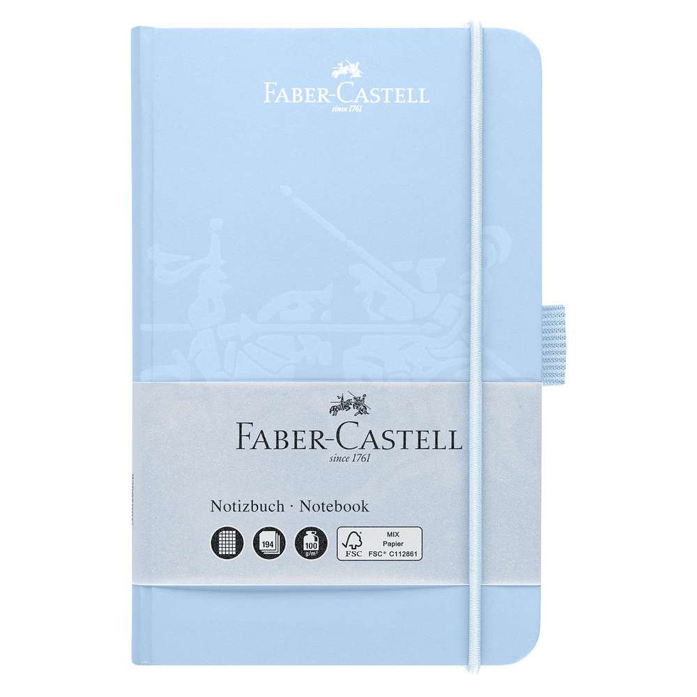 Produktabbildung Faber-Castell Notizbuch himmelblau, kariert A6