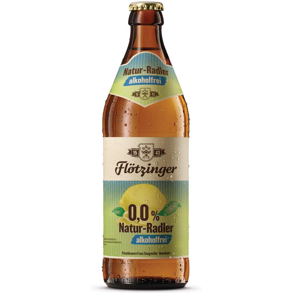 Produktabbildung Flötzinger Biermischgetränk Natur Radler, alkoholfrei