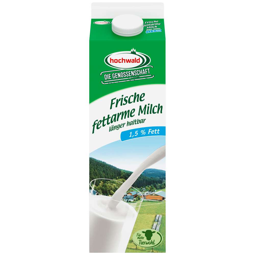 Produktabbildung Hochwald Frische, fettarme Milch, länger haltbar 1,5% Fett