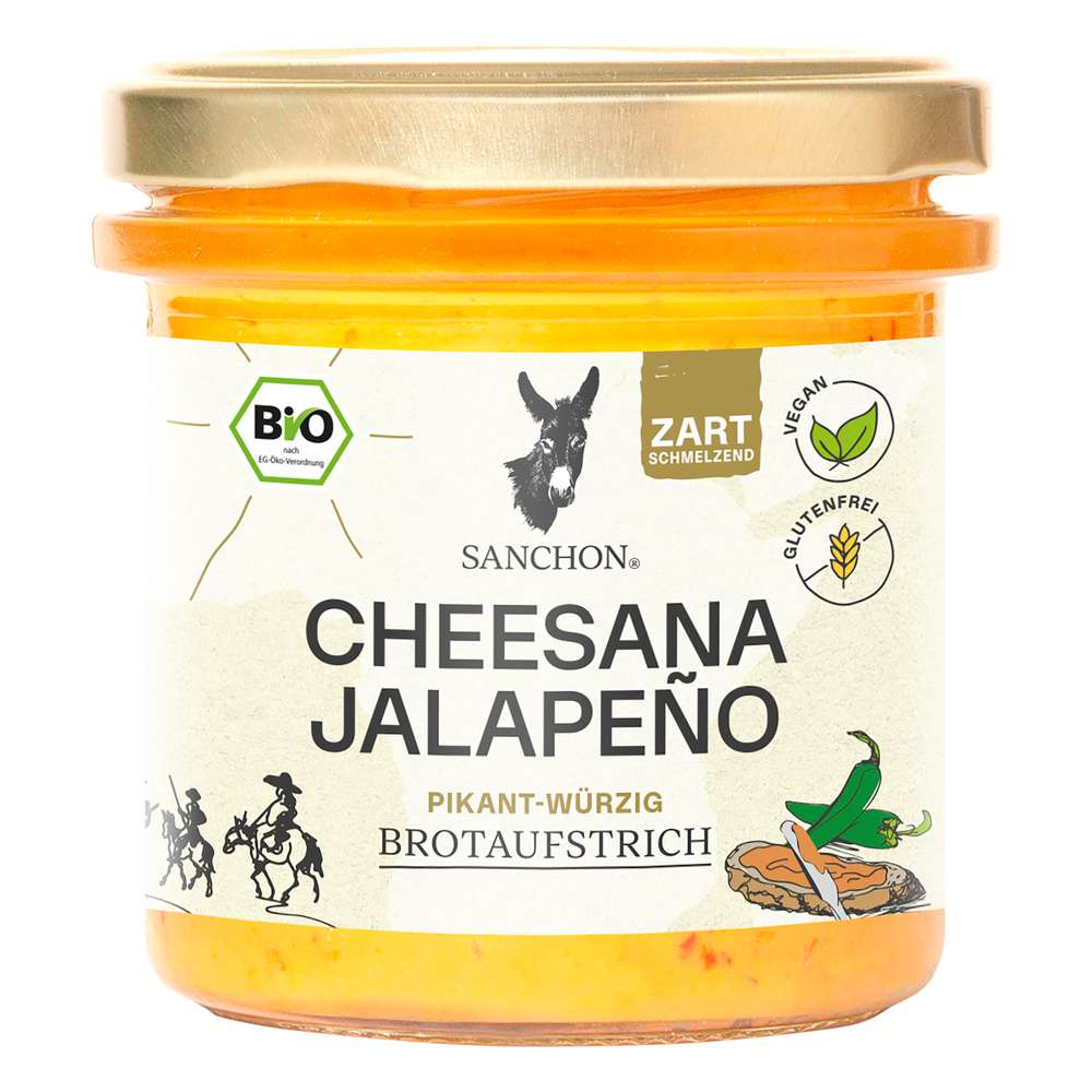 Produktabbildung Sanchon Bio Brotaufstrich Cheesana Jalapeno