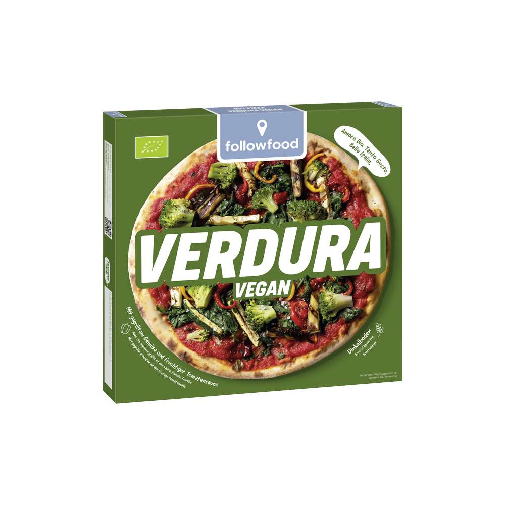 Produktabbildung followfood Bio Pizza Verdura vegan, tiefgekühlt