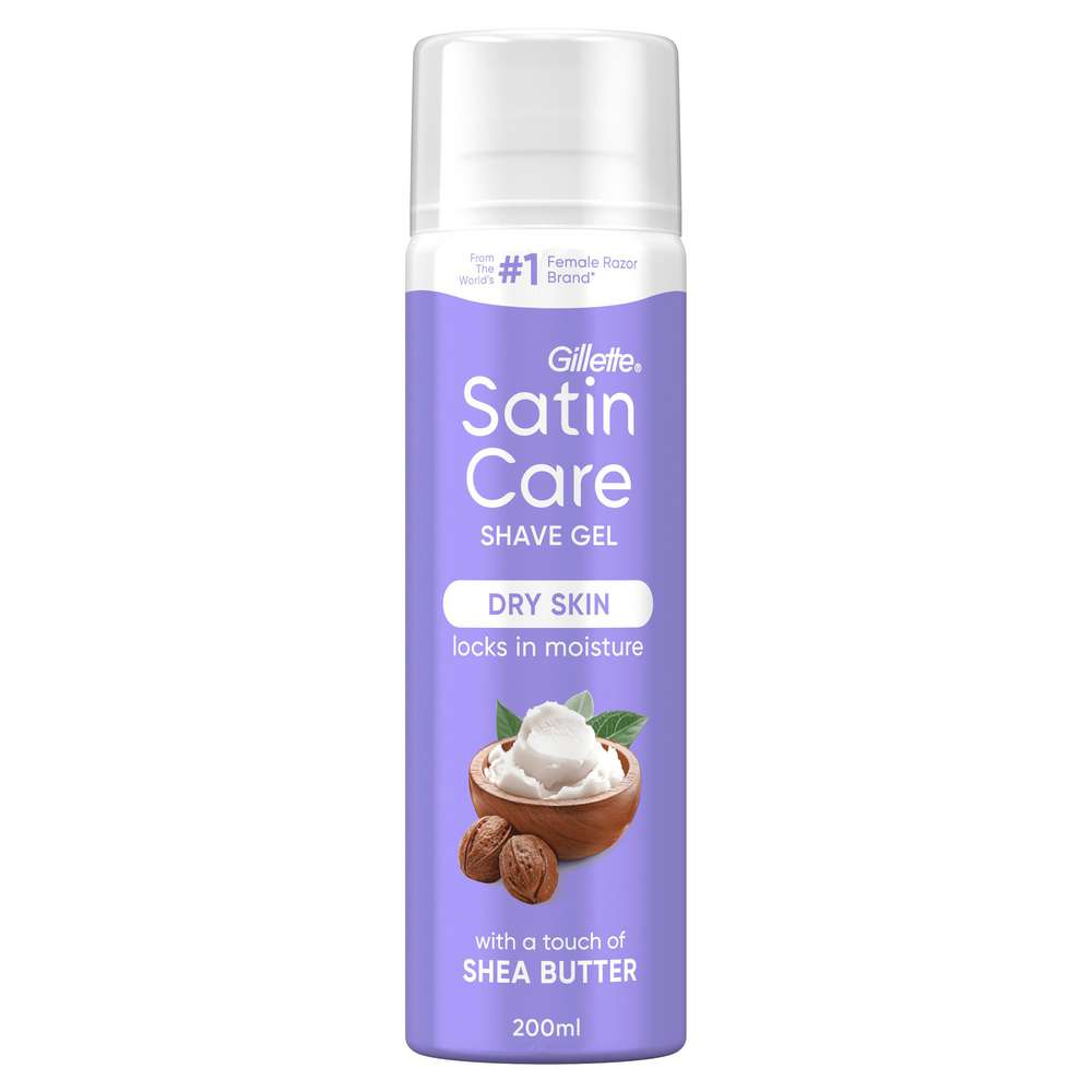 Produktabbildung Gillette Rasiergel Satin Care, Sheabutter