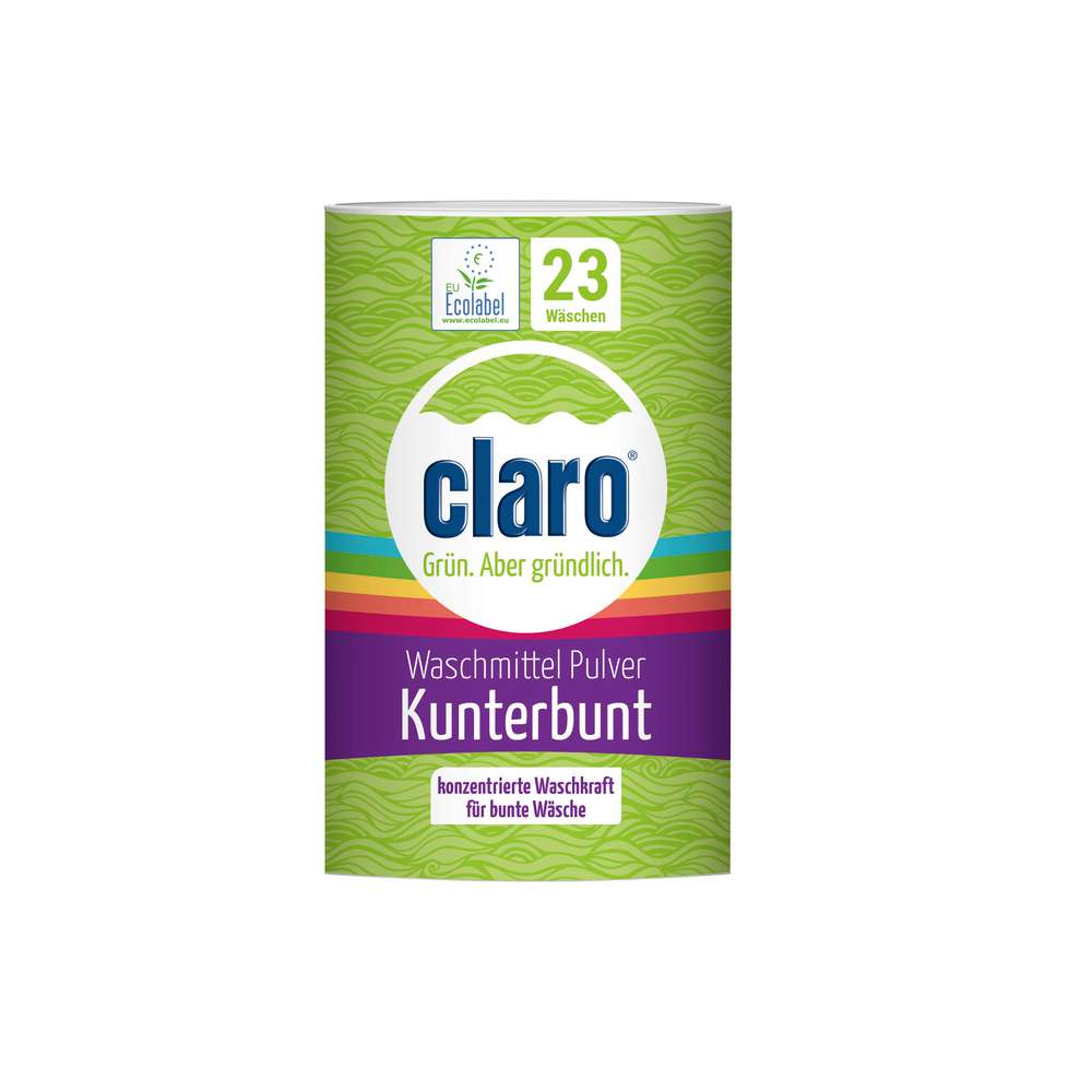 Produktabbildung claro Waschmittel Pulver, Kunterbunt