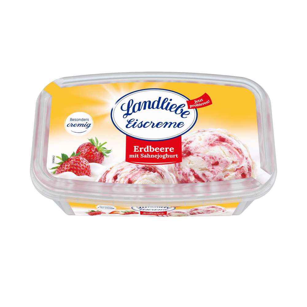Produktabbildung Landliebe Eis, Erdbeere mit Sahnejoghurt