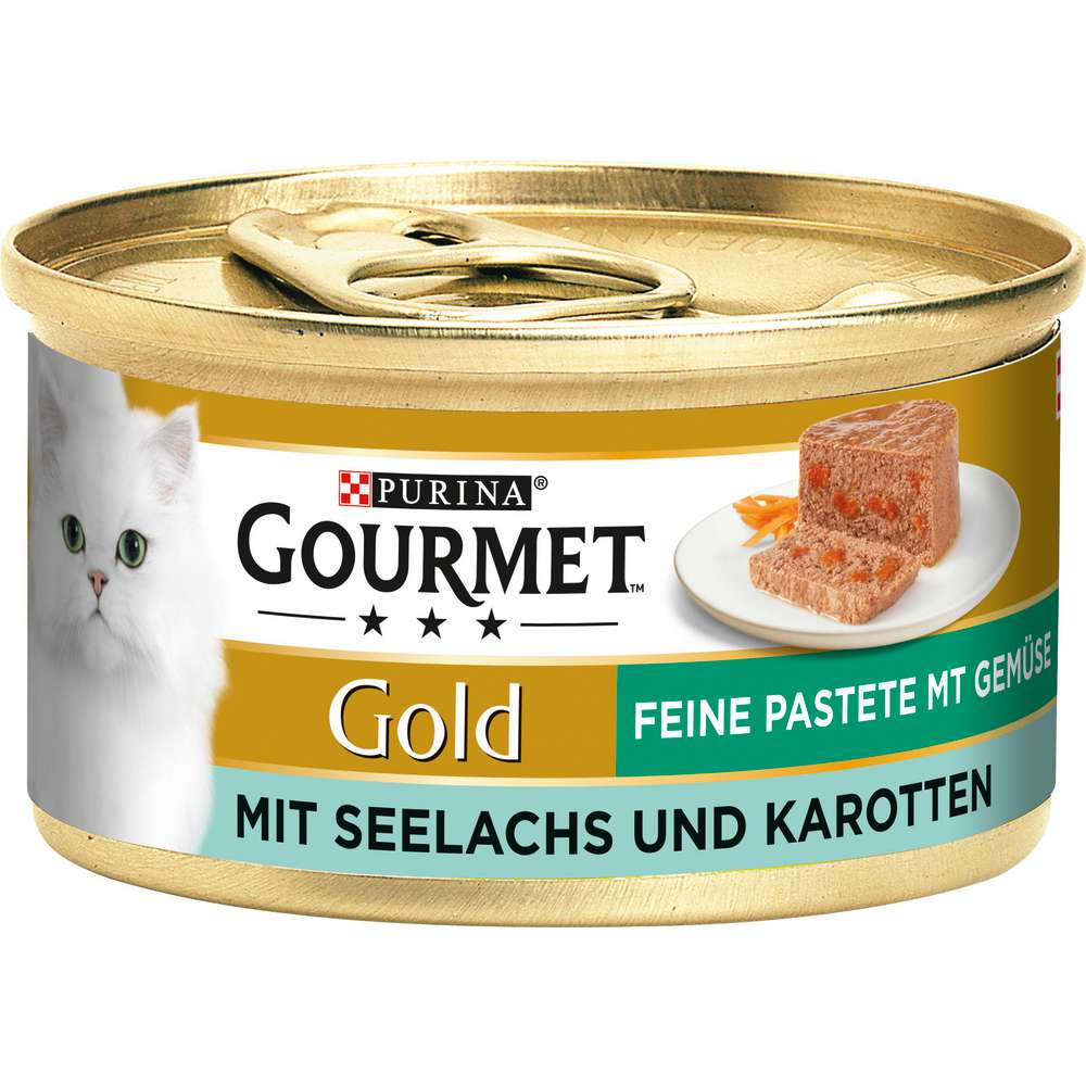Produktabbildung Purina Katzen-Nassfutter Gourmet Gold Feine Pastete, Seelachs & Karotten