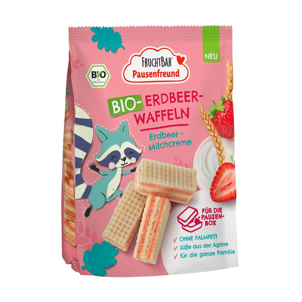 Produktabbildung Fruchtbar Bio Erdbeer-Waffeln