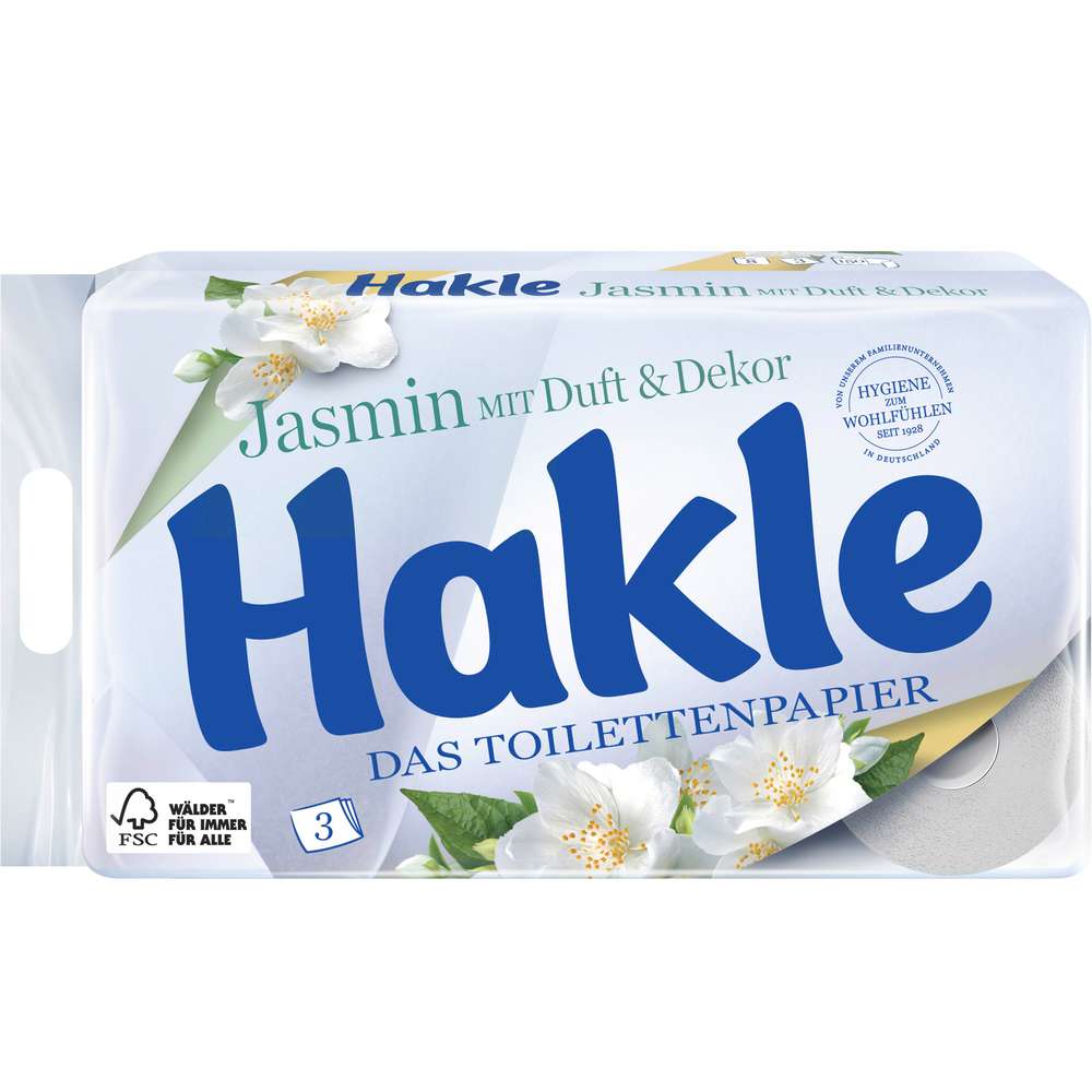 Produktabbildung Hakle Toilettenpapier, Jasmin mit Duft & Dekor, 3-lagig
