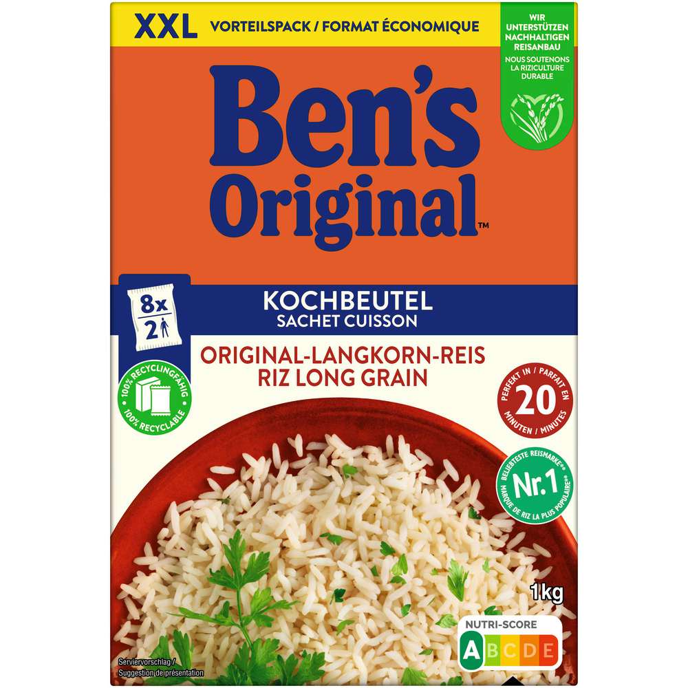 Produktabbildung BEN'S ORIGINAL Langkorn-Reis, Kochbeutel