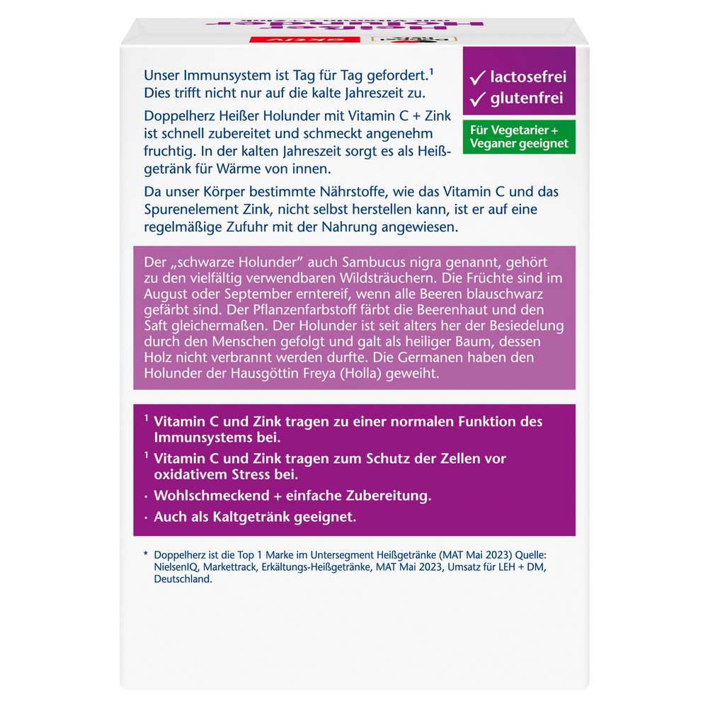 Produktabbildung Doppelherz Heißer Holunder, Vitamin C + Zink