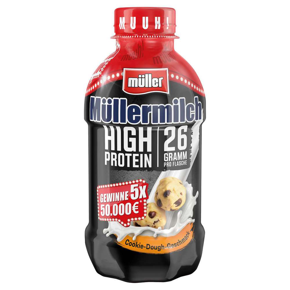 Produktabbildung Müller Müllermilch, High Protein, Cookie-Dough-Geschmack