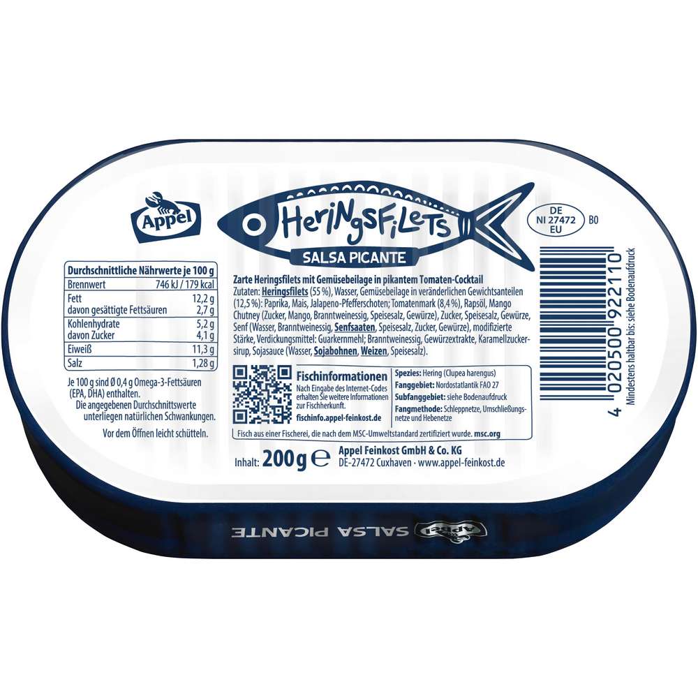 Produktabbildung Appel Heringsfilets Salsa-Picante