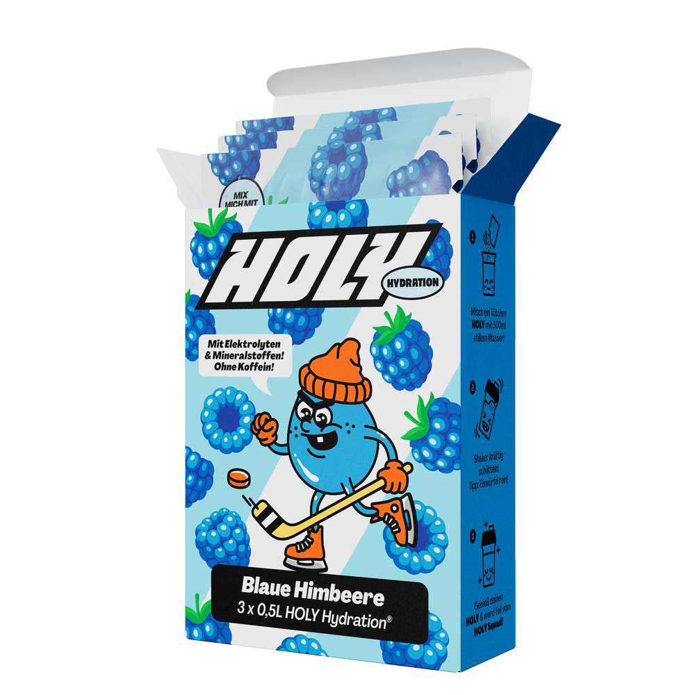 Produktabbildung HOLY Energy Pulver 3er Box, Blaue Himbeere
