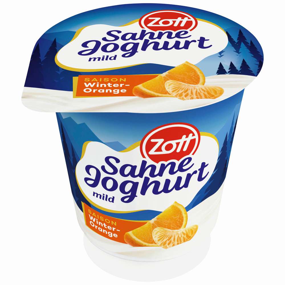 Produktabbildung Zott Sahnejoghurt mild, Winter-Orange