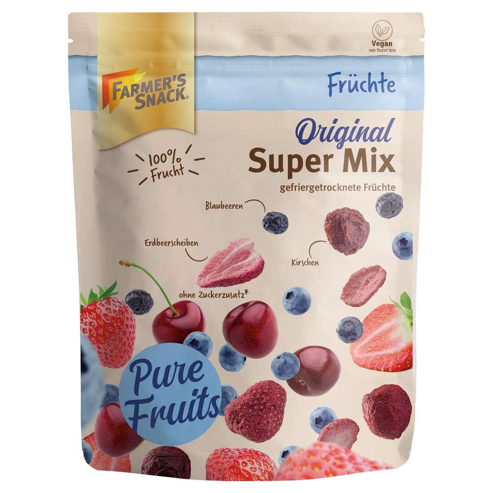 Produktabbildung Farmer's Snack Super Mix Früchte, gefriergetrocknet