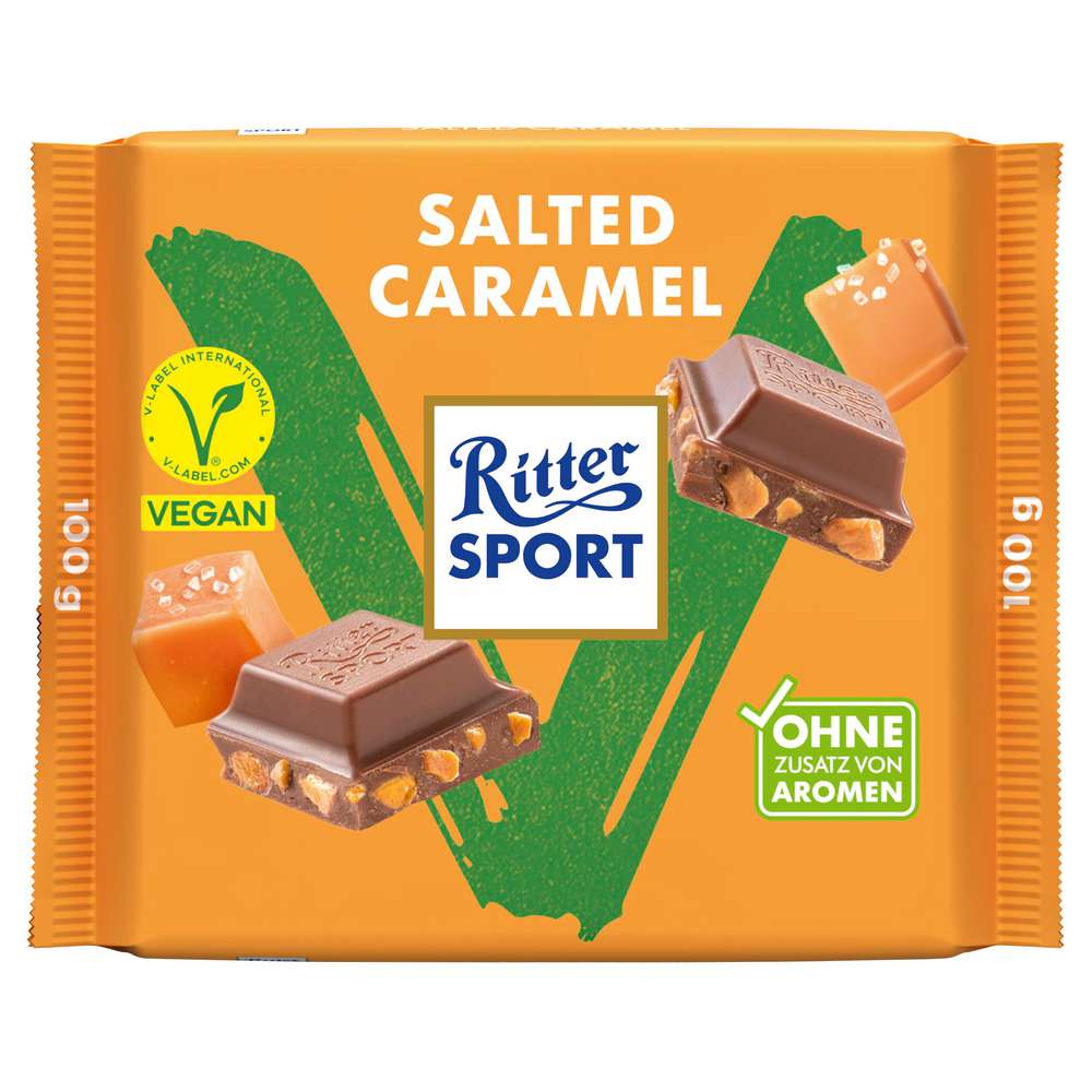 Produktabbildung Ritter Sport Tafelschokolade, Salted Caramel, vegan