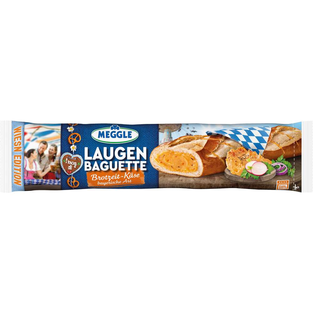 Produktabbildung Meggle Laugen-Baguette Brotzeit-Käse, bayerischer Art