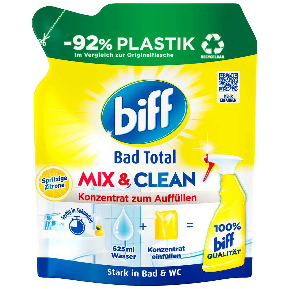 Produktabbildung Biff Badreiniger, Konzentrat zum Auffüllen, Zitrone