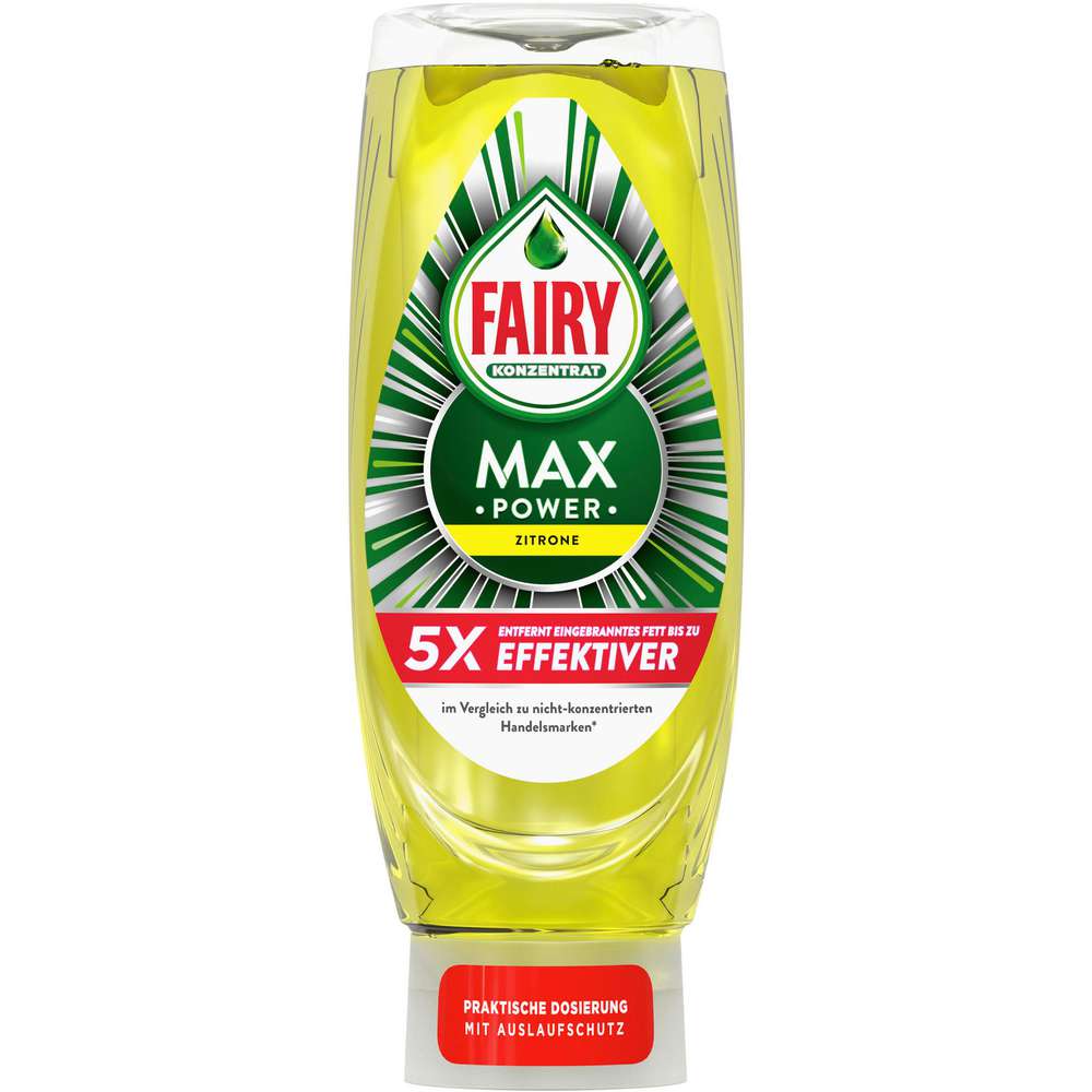 Produktabbildung Fairy Geschirrspülmittel Max Power, Zitrone
