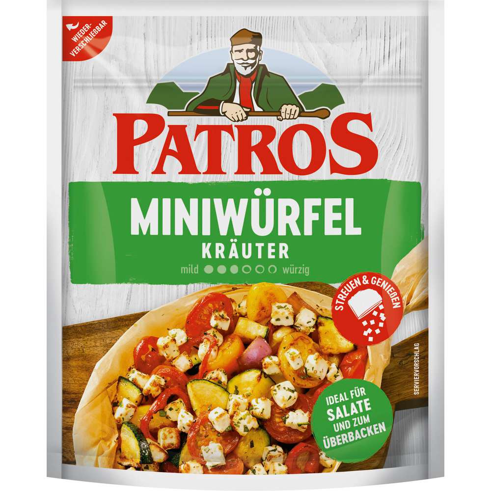 Produktabbildung Patros Hirtenkäse Miniwürfel, Kräuter