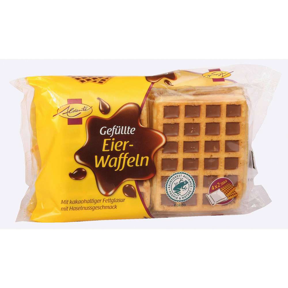 Produktabbildung Aldente Frischeiwaffeln gefüllt mit Haselnuss