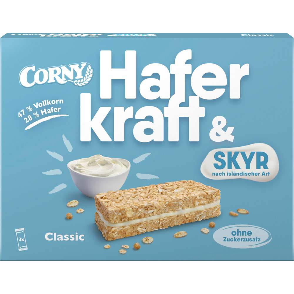 Produktabbildung Corny Haferkraft Müsliriegel, Skyr Callic
