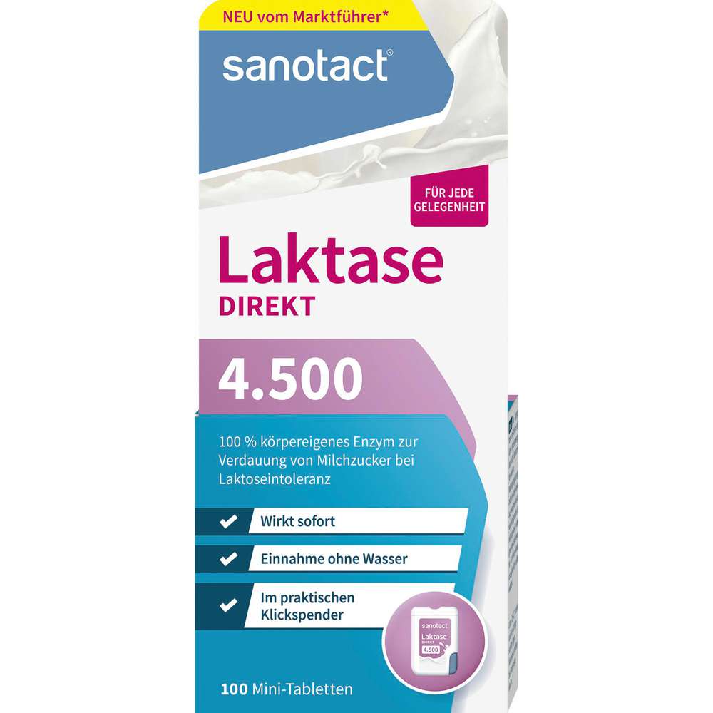 Produktabbildung sanotact Laktase 4500 Tabletten