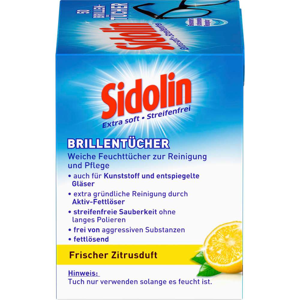 Produktabbildung Sidolin Brillenputztücher