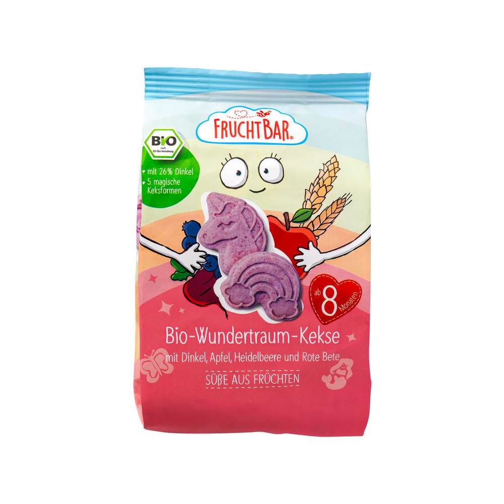 Produktabbildung Fruchtbar Bio-Wundertraum-Kekse mit Dinkel, Apfel & Heidelbeere