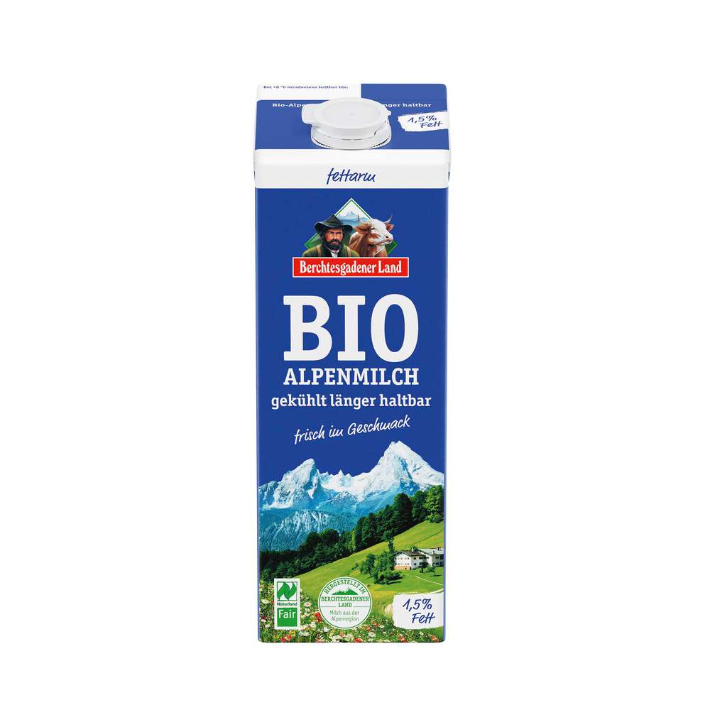 Produktabbildung Berchtesgadener Land Bio Alpenmilch 1,5% Fett