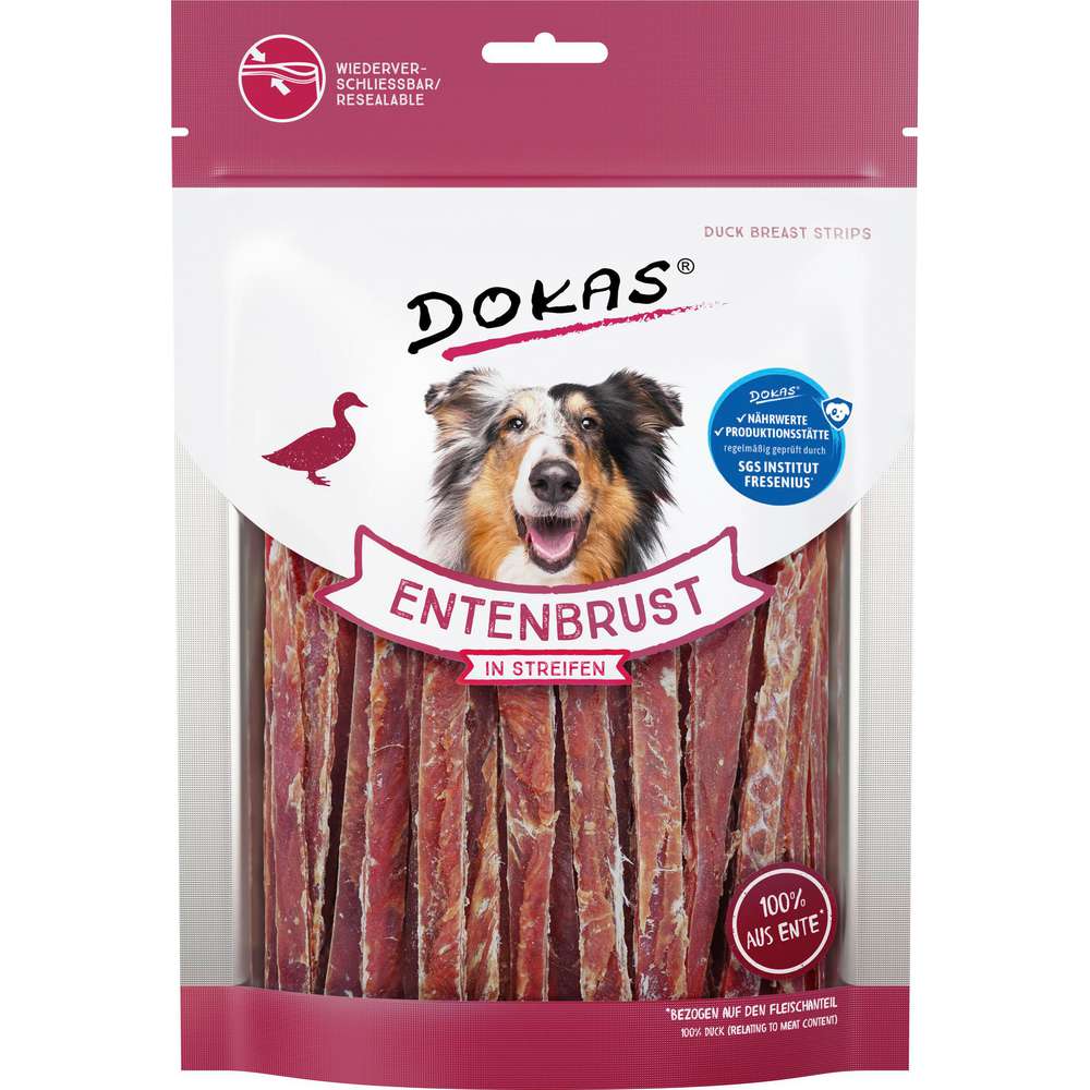Produktabbildung Dokas Hunde-Snack, Entenbruststreifen